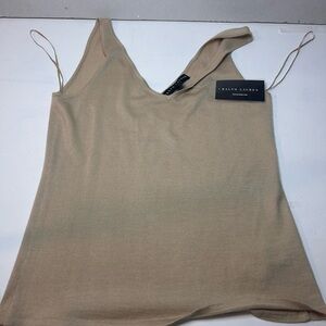 Ralph Lauren Black Label neutral cashmere and silk Camisole